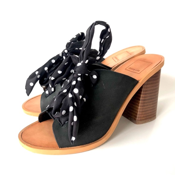 Dolce Vita Shoes - Dolce Vita Aleeya Black Leather Heeled Sandal